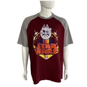 Star Wars Men’s Retro Print Millennium Falcon Raglan Tee